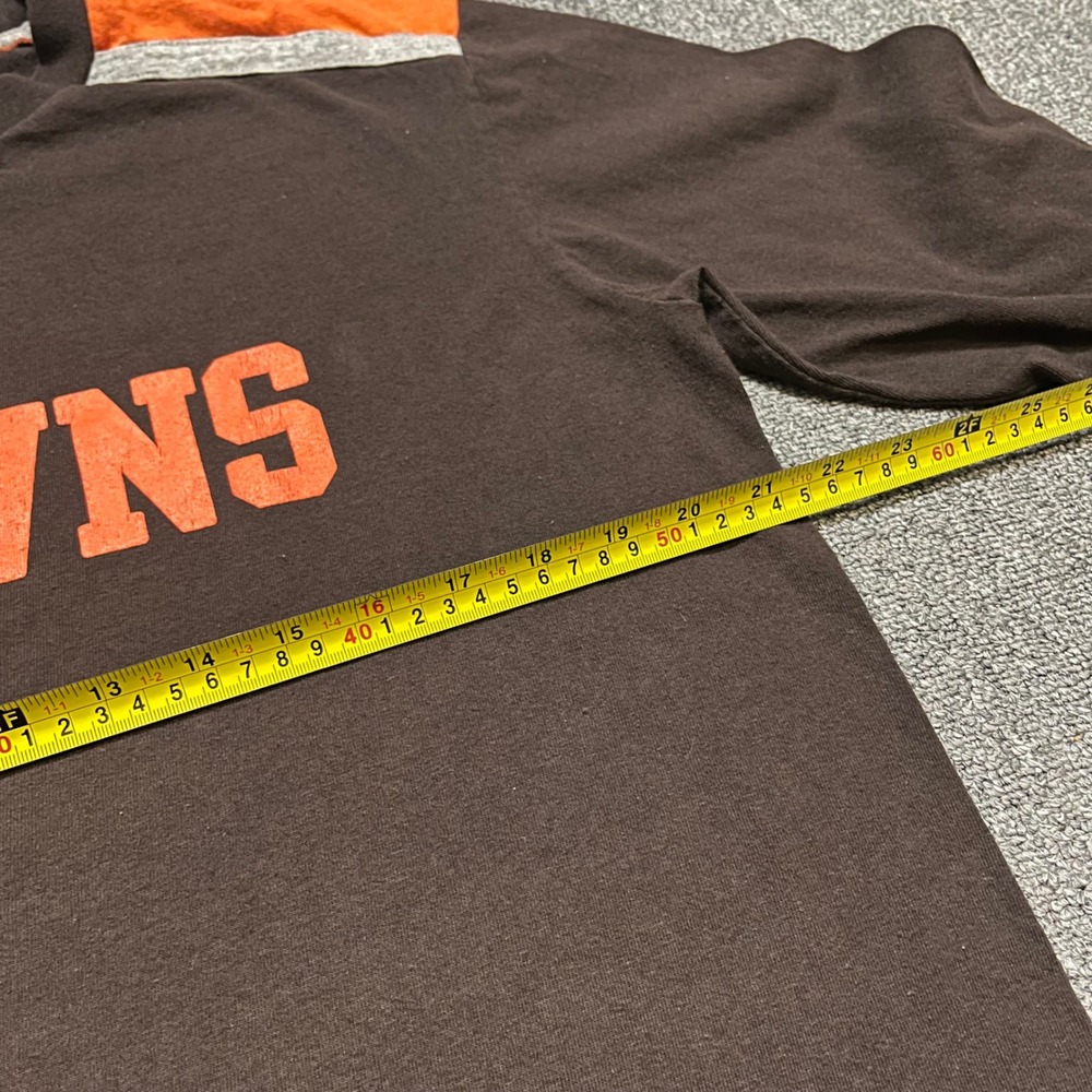 Cleveland Browns NFL Long Sleeve T Shirt Size Medium Brown Orange Football - Picture 4 of 6
